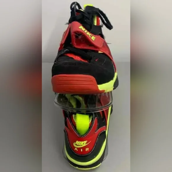 Nike Air Trainer Huarache Red Volt Sneakers Size 8 Used Excellent MSRP $220 - Picture 7 of 8